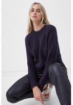 French Connection Lilly Mozart Crew Neck Jumper (Utility Blue)